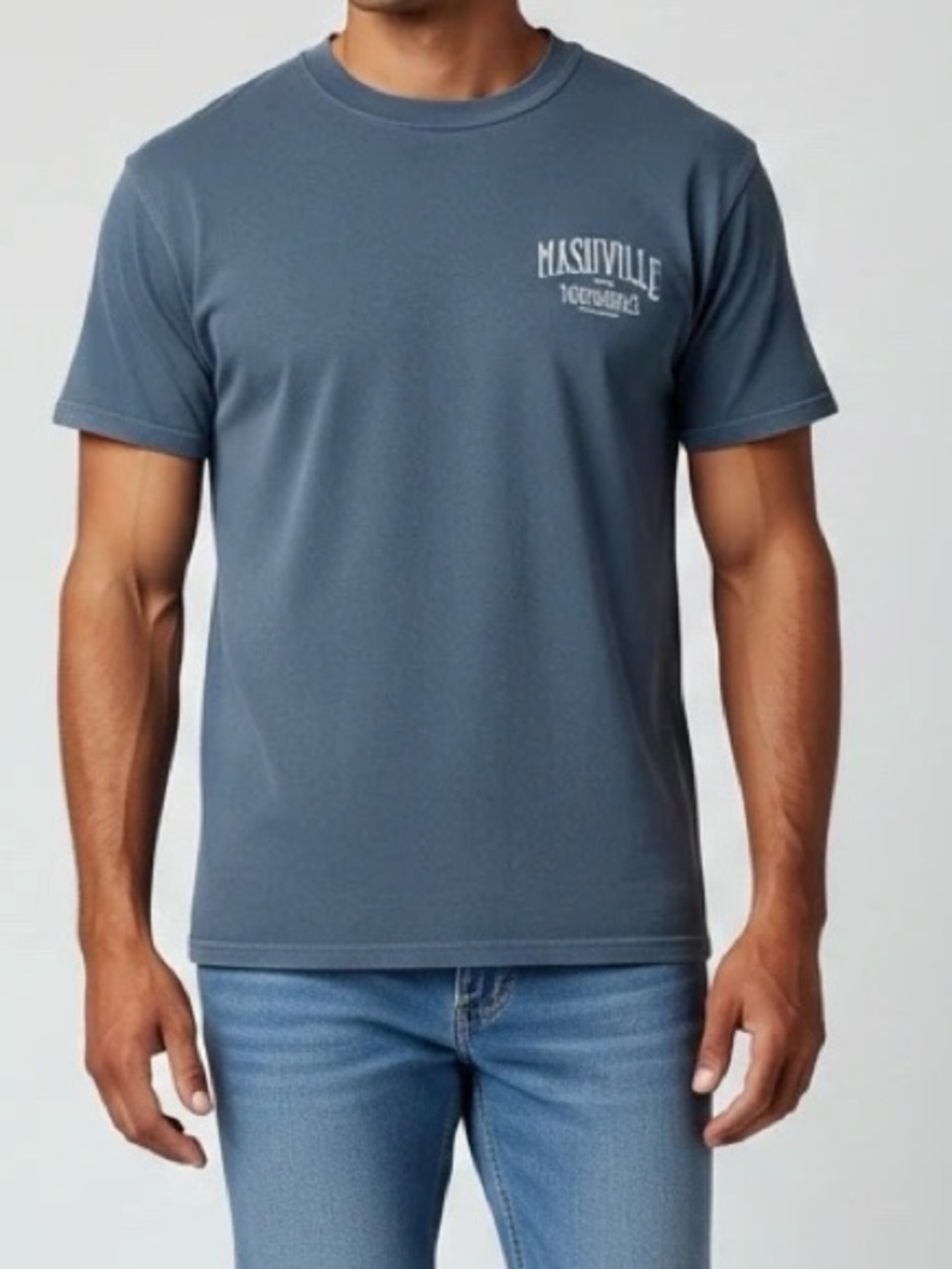 Port & Company Nashville Tennesee Navy Blue Music City T-Shirt